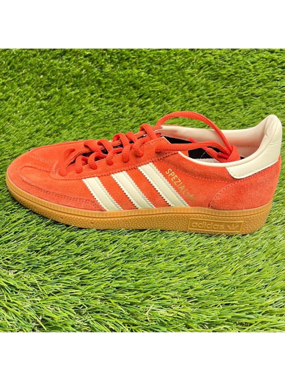 Adidas Handball Spezial Mens Size 5 Orange Gum Athletic Running Shoes Sneakers